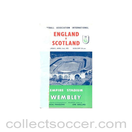 1955 England v Scotland official programme 02/04/1955