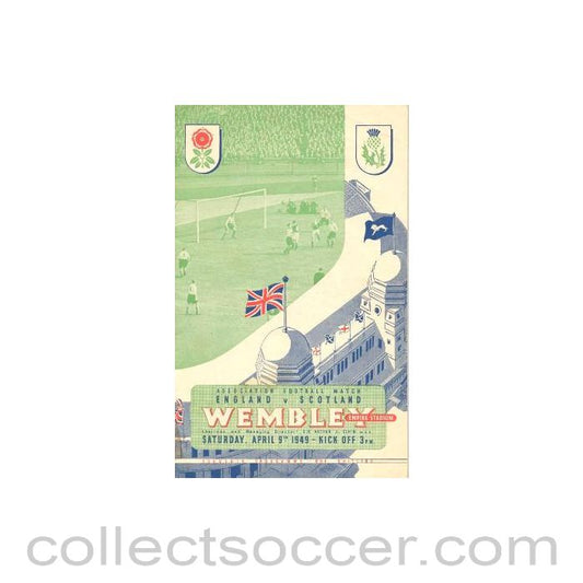 1949 England v Scotland official programme 09/04/1949, different variant