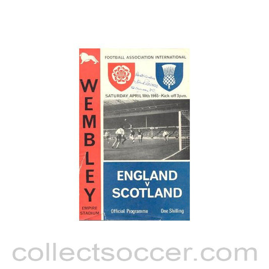 1965 England v Scotland official programme 10/04/1965