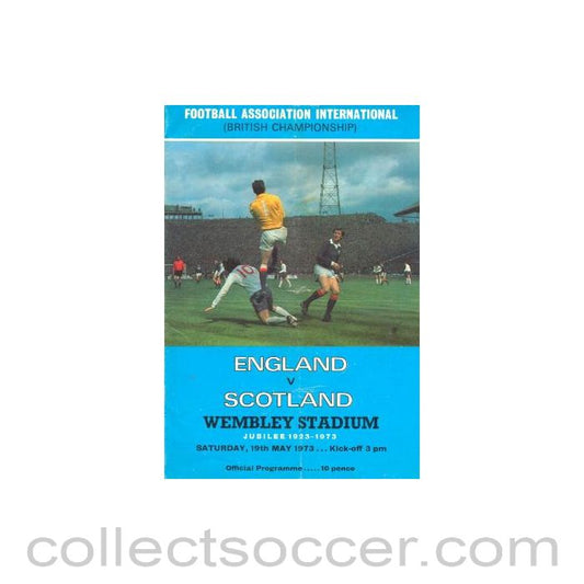 1973 England v Scotland official programme 19/05/1973