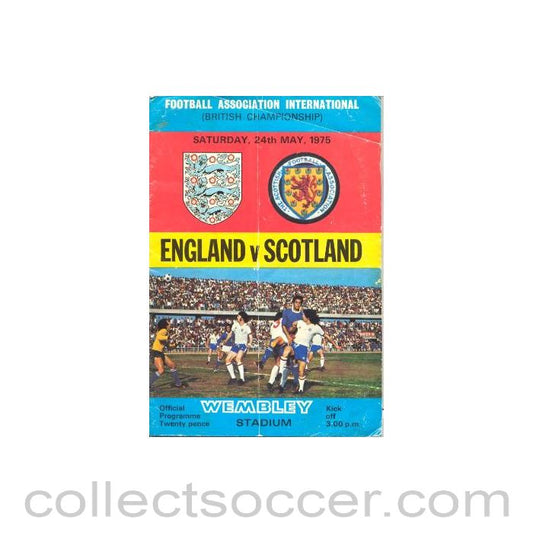 1975 England v Scotland official programme 24/05/1975