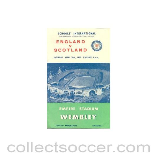 1960 England v Scotland official programme 30/04/1960