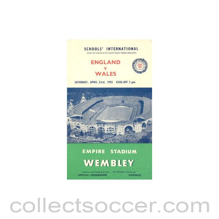 1955 England v Wales official programme 23/04/1955