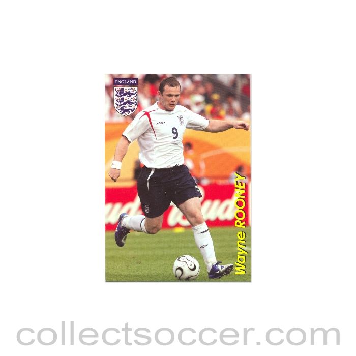 England, Wayne Rooney Russian produced postcard