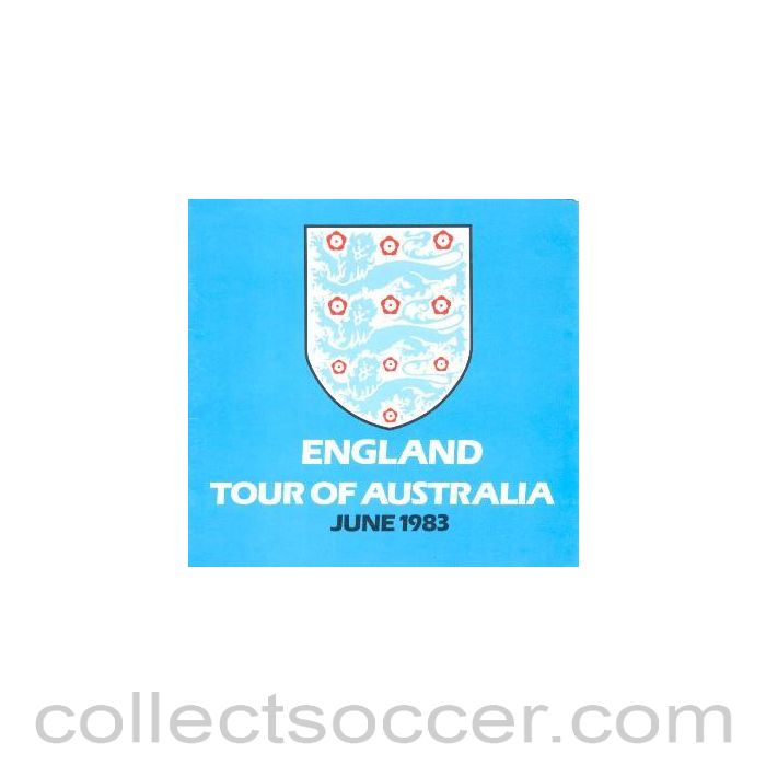 1983 England Tour of Australia official programme June 1983
