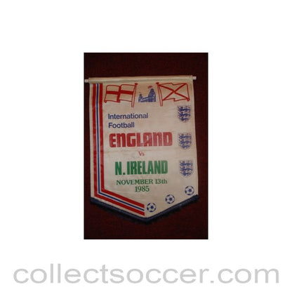England v Northern Ireland large Pennant, 40 x 29 cm