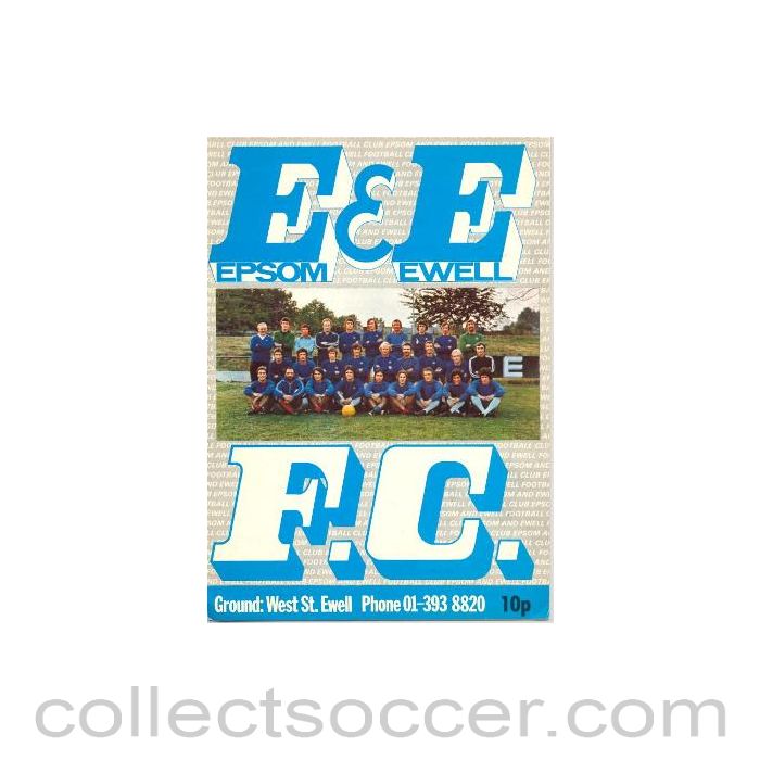 1976 - Epsom & Ewell v Addlestone official programme 24/08/1976