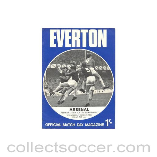 1969 - Everton v Arsenal official programme 01/10/1969 Football League