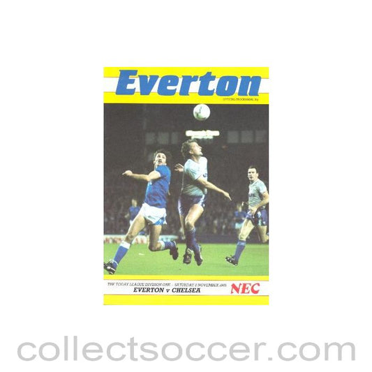 1986 - Everton vChelsea official programme 08/11/1986