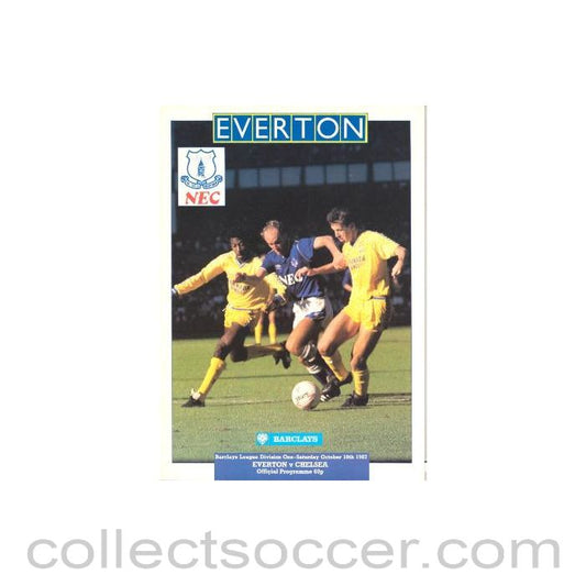 1987 - Everton vChelsea official programme 10/10/1987