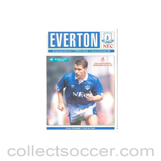 1989 - Everton vChelsea official programme 11/11/1989