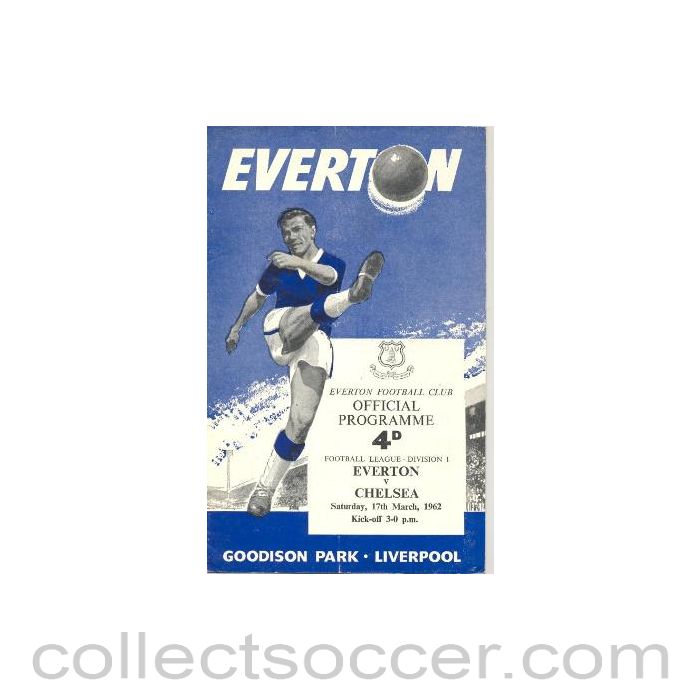 1962 - Everton v Chelsea official programme 17/03/1962