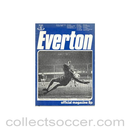 1973 - Everton v Chelsea official programme 17/04/1973