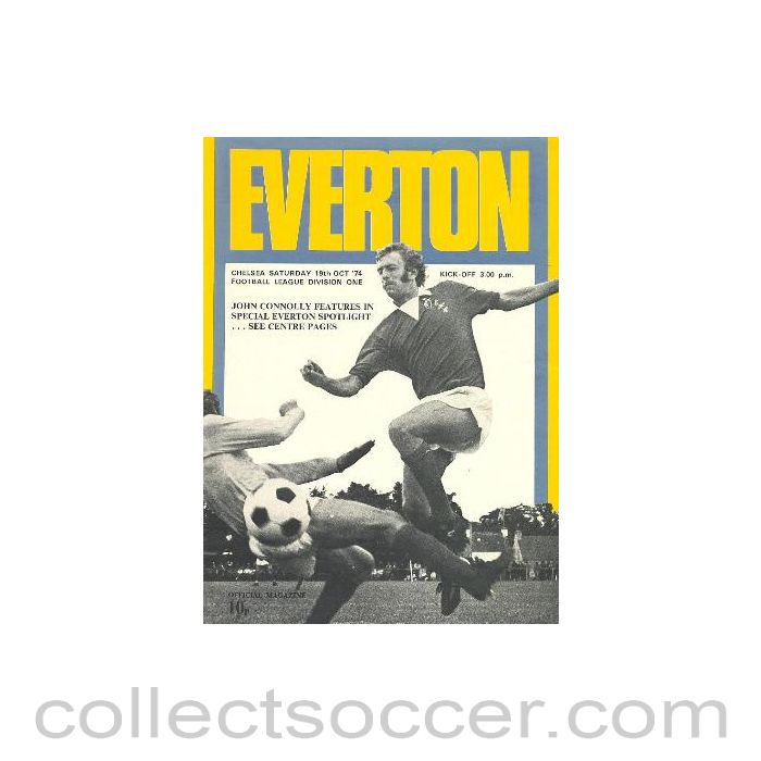 1974 - Everton vChelsea official programme 19/10/1974