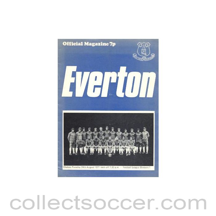 1971 - Everton vChelsea official programme 24/08/1971
