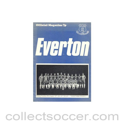 1971 - Everton vChelsea official programme 24/08/1971