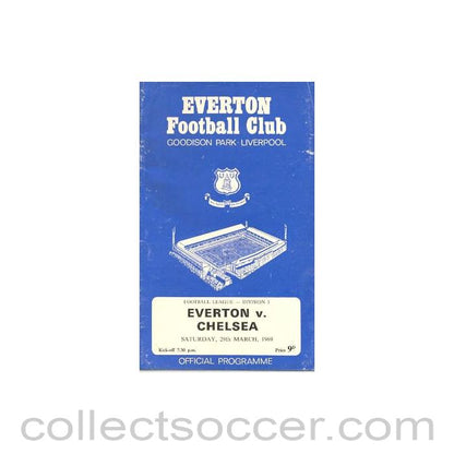 1969 - Everton vChelsea official programme 29/03/1969