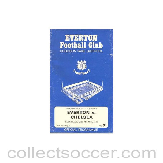 1969 - Everton vChelsea official programme 29/03/1969