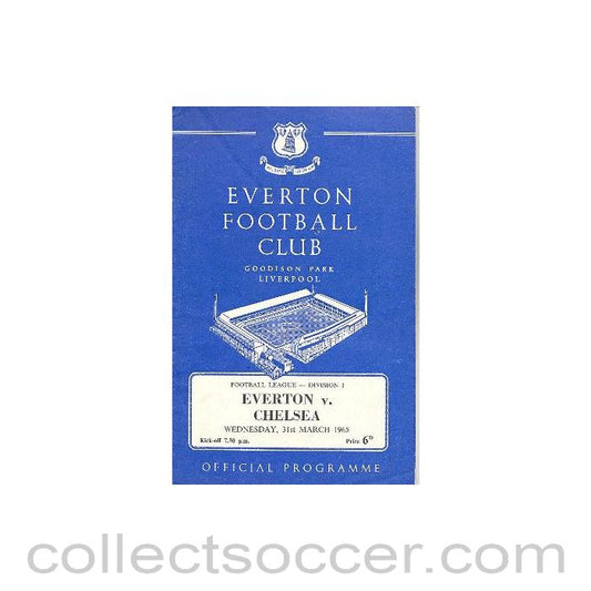 1965 - Everton vChelsea official programme 31/03/1965
