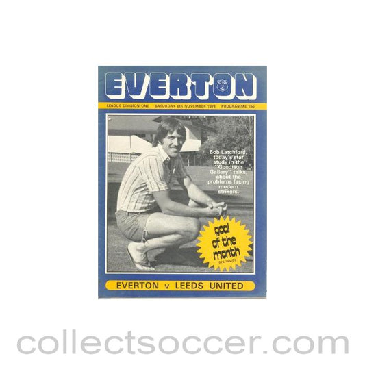 1976 - Everton v Leeds United official programme 06/11/1976 Football League