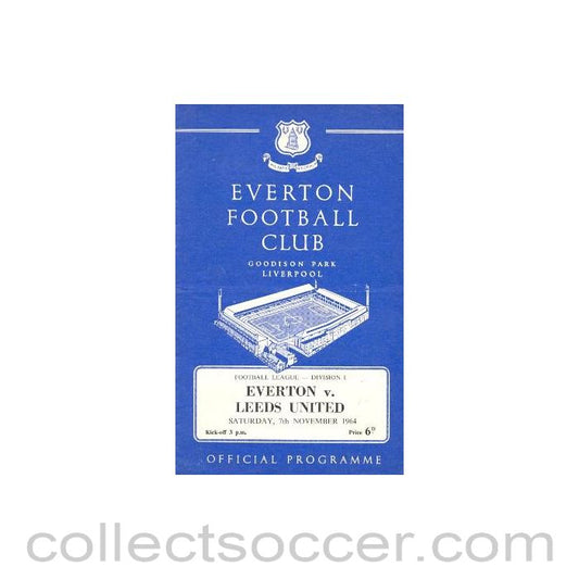 1964 - Everton v Leeds United official programme 07/11/1964