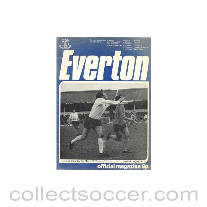 1973 - Everton v Liverpool official programme 03/03/1973
