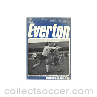 1973 - Everton v Liverpool official programme 03/03/1973