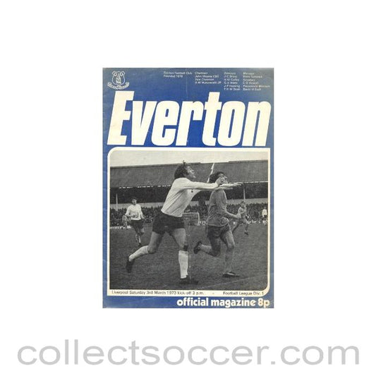 1973 - Everton v Liverpool official programme 03/03/1973