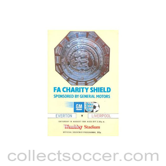 1984 Charity Shield Official Programme Everton v Liverpool