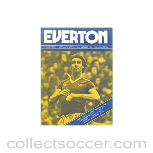 1977 - Everton v Newcastle United official programme 29/10/1977 Football League