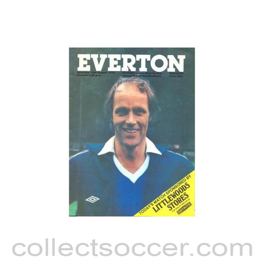 1979 - Everton v Norwich official programme 18/08/1979 Football League