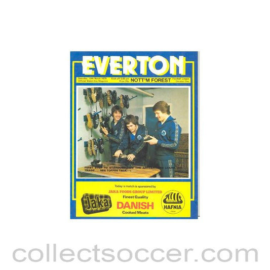 1979 - Everton v Nottingham Forest official programme 10/03/1979 Football League