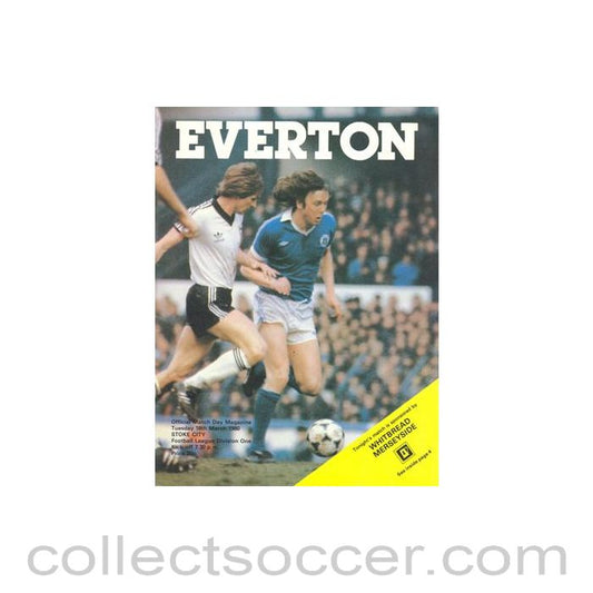1980 - Everton v Stoke City official programme 18/03/1980 Football League