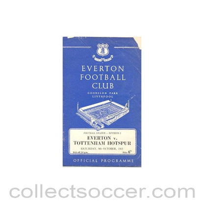 1965 - Everton v Tottenham Hotspur official programme 09/10/1965