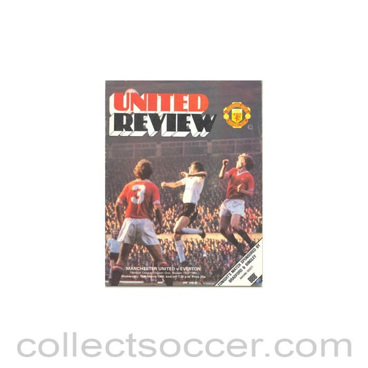 1980 - Manchester United v Everton official programme 12/03/1980