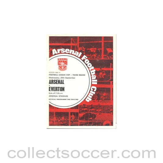 1969 - Arsenal v Everton official programme 24/09/1969