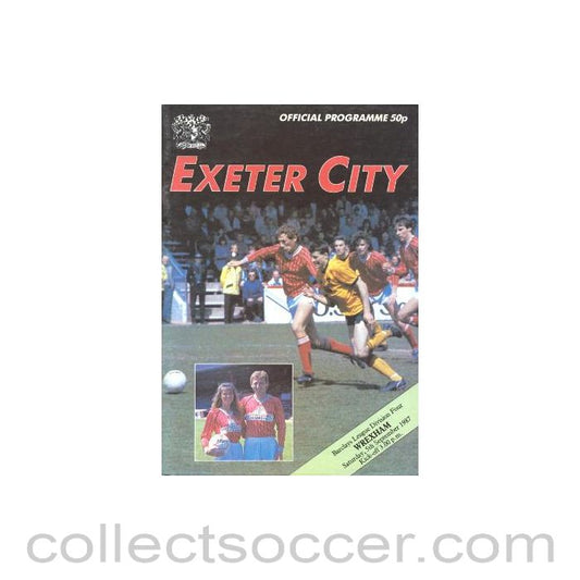 1987 - Exeter City v Wrexham official programme 05/09/1987 Football League