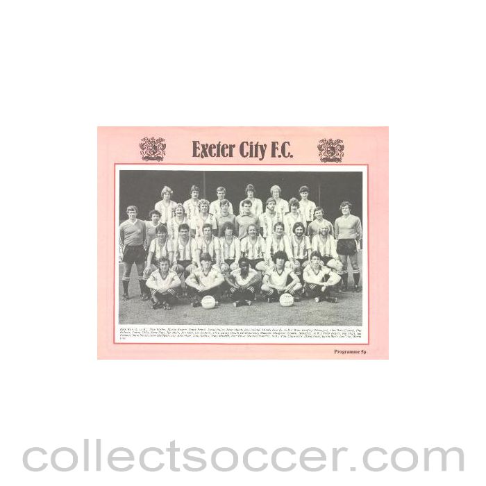 1981 - Exeter City vChelsea official programme 21/08/1981