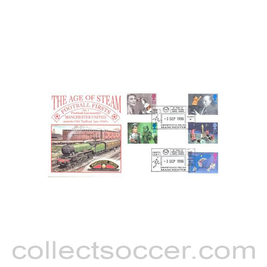 1930 - Football Locomotive Manchester United outside Old Trafford late 1930's First Day Cover of 03/09/1996