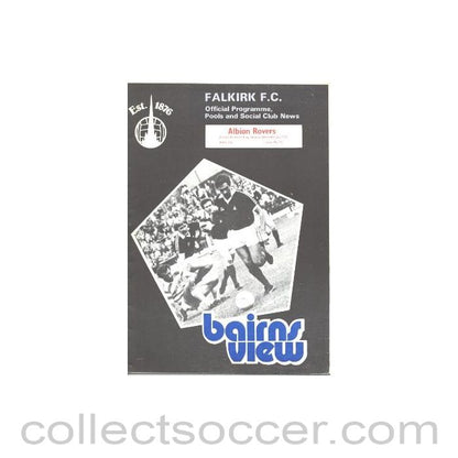 1979 - Falkirk v Albion Rovers official programme 22/12/1979
