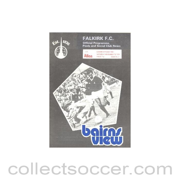 1979 - Falkirk v Alloa official programme 10/11/1979