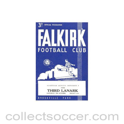 1964 - Falkirk v Third Lanark official programme 24/10/1964