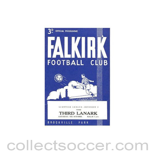 1964 - Falkirk v Third Lanark official programme 24/10/1964
