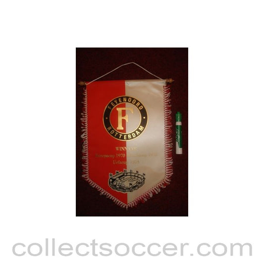 Feyenoord, Rotterdam large Pennant once property of the football referee Neil Midgley