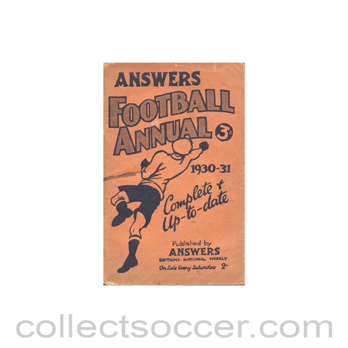 1930 - Football Annual 1930-1931 published by Answers