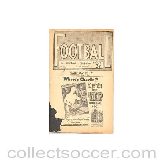 1946 - Football - The Fans' Magazine Published Fortnightly - 09/11/1946