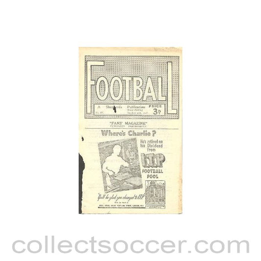 1946 - Football - The Fans' Magazine Published Fortnightly - 12/10/1946