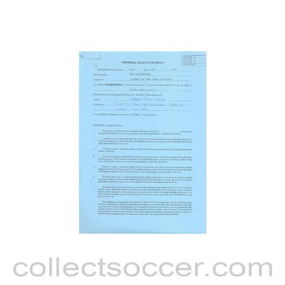 1991 - Football League Player Contract between Robert Paul Gray and Wigan Athletic of 27/05/1991