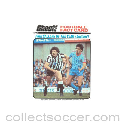 Shoot! produced card titeled Footballers of the Year England