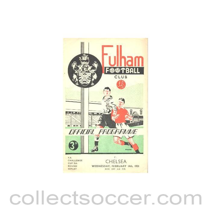 1951 - Fulham vChelsea official programme 14/02/1951